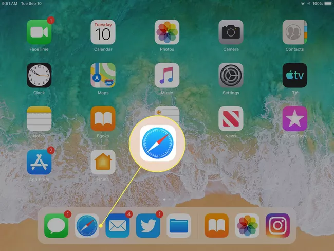 Safari en iPad