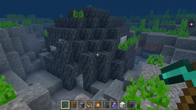 Geoda de amatista submarina en Minecraft