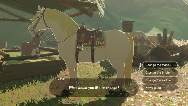 Cambia las crines, las riendas y la silla de tu caballo en The Legend of Zelda: Breath of the Wild.