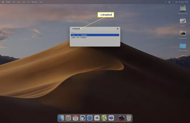 Finder busca escritorios Mac abiertos.
