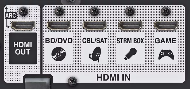 Ranura HDMI para receptores de cine en casa